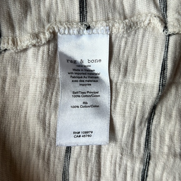 Rag & Bone Striped, Embroidered Short Sleeve Tee Shirt - Picture 10 of 11